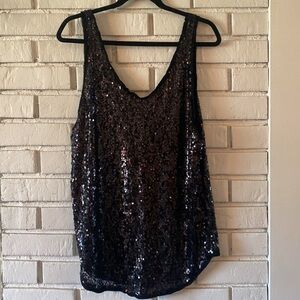 Talula black sequin tank